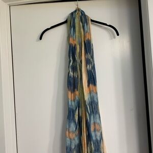 NWT Chico’s IKAT Multi Scarf with Trim